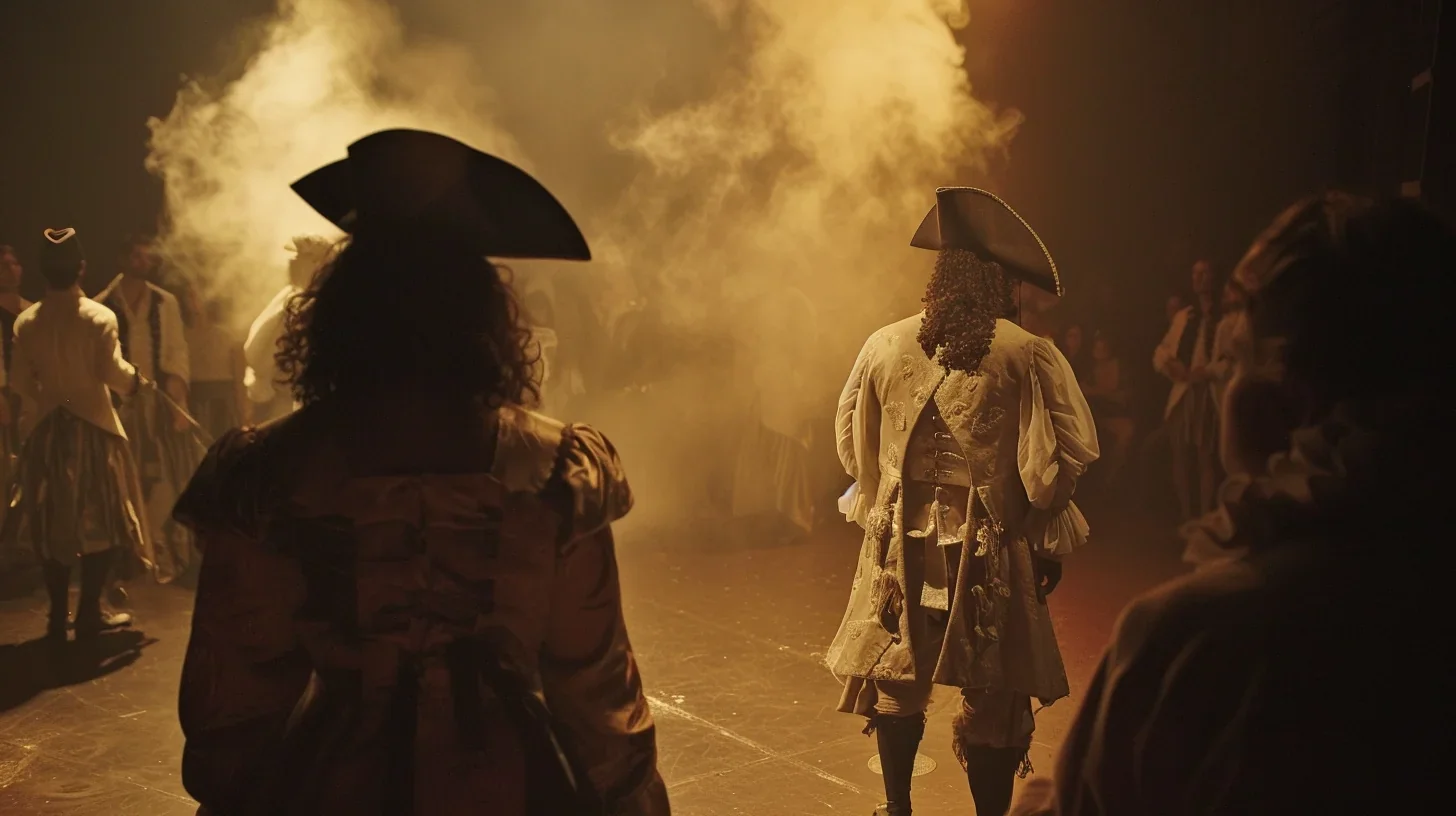 Image représentant des acteurs jouant sur scène lors d'une représentation théâtrale