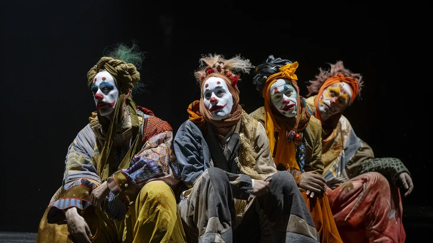 Illustration de quatre personnages excentriques