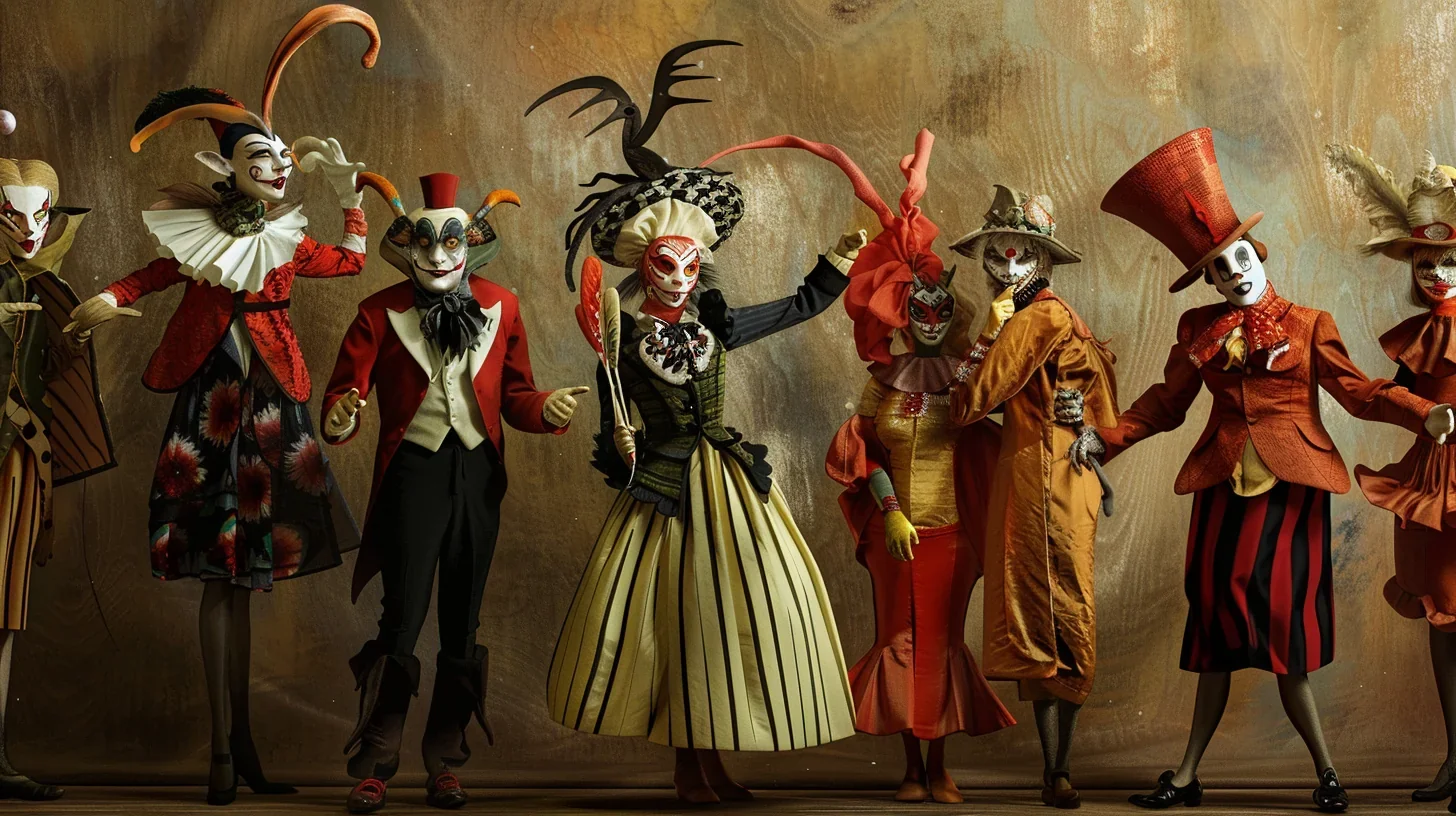 Masque de la Comédie Dell'arte - Un masque traditionnellement utilisé dans la Commedia dell'arte