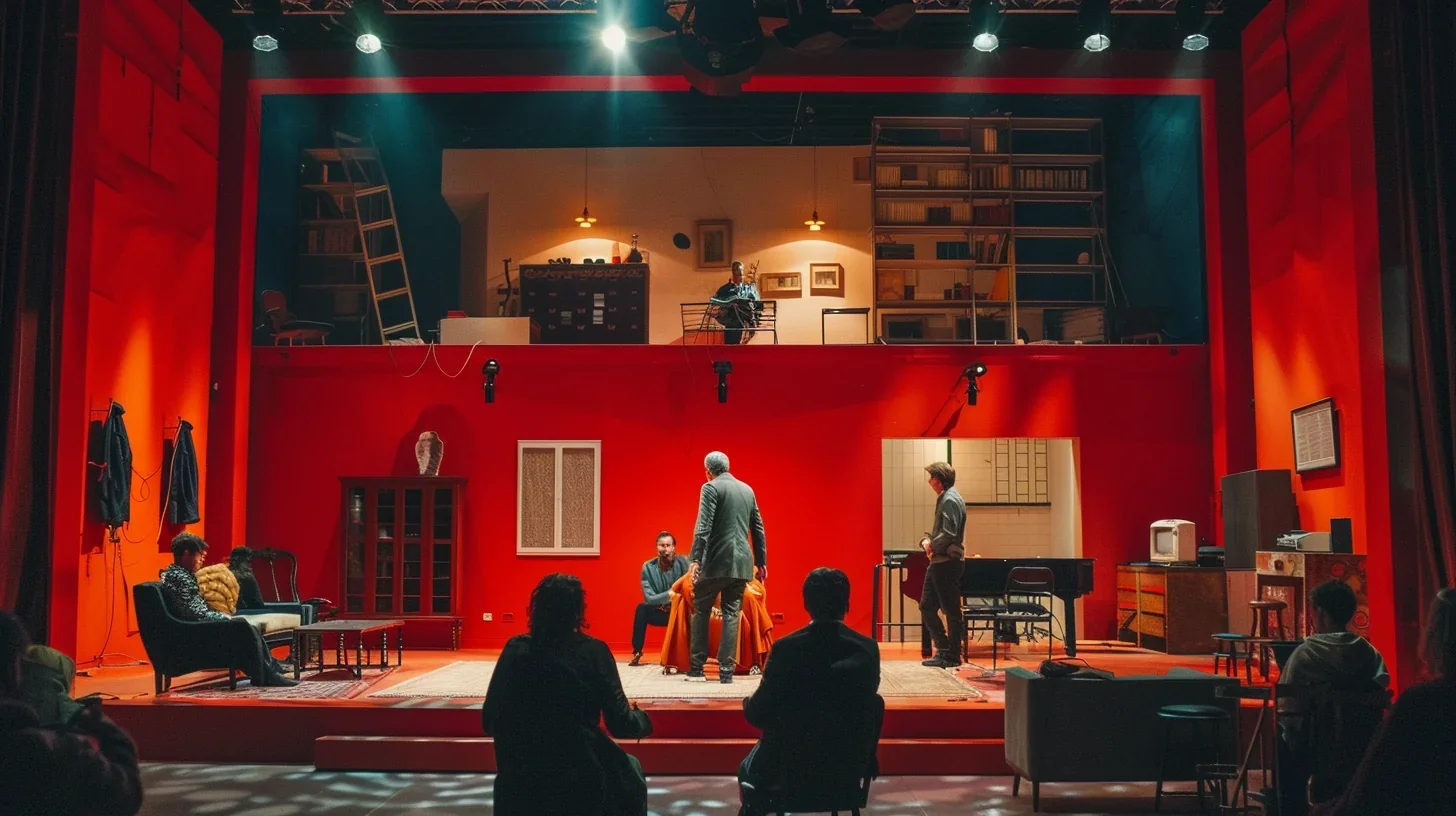 Répétition en cours pour le spectacle