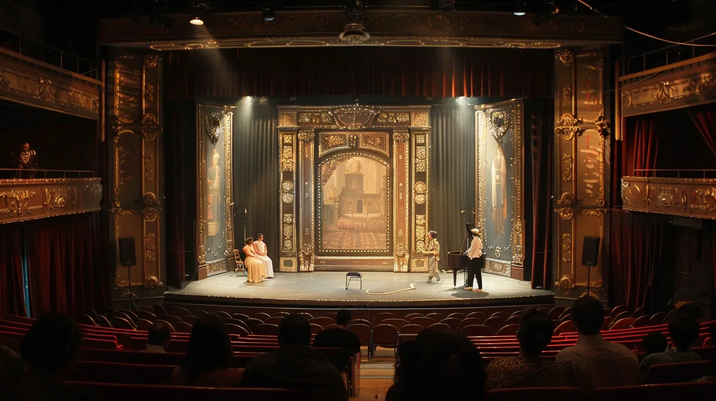 Image illustrant l'univers captivant du théâtre érotique