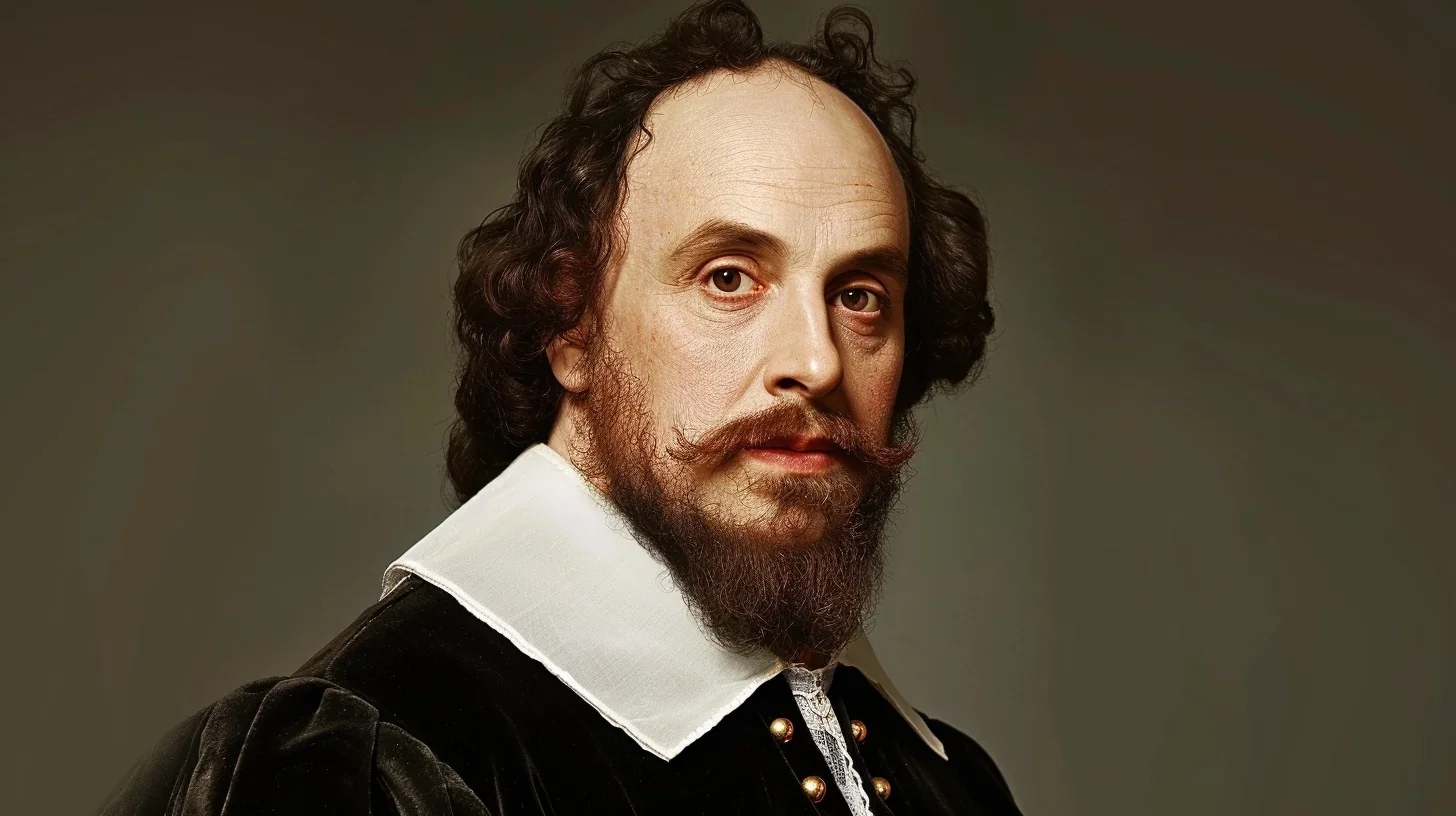 Portrait de William Shakespeare, célèbre dramaturge et poète