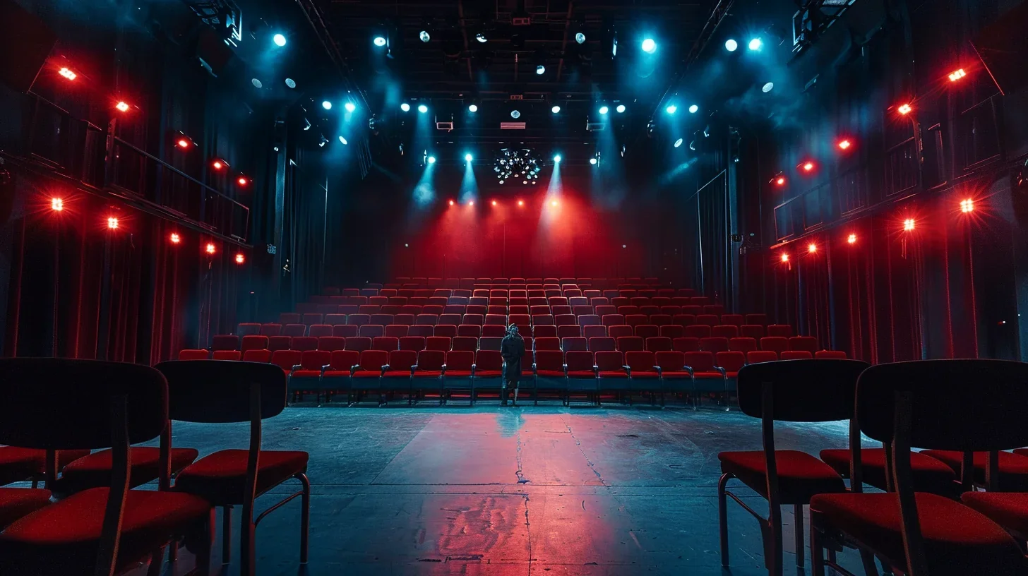 Scène vide d'un théâtre avant la répétition générale