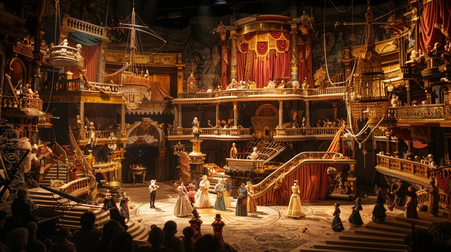 Des acteurs et des actrices sur scène interagissent avec un public attentif et réceptif.