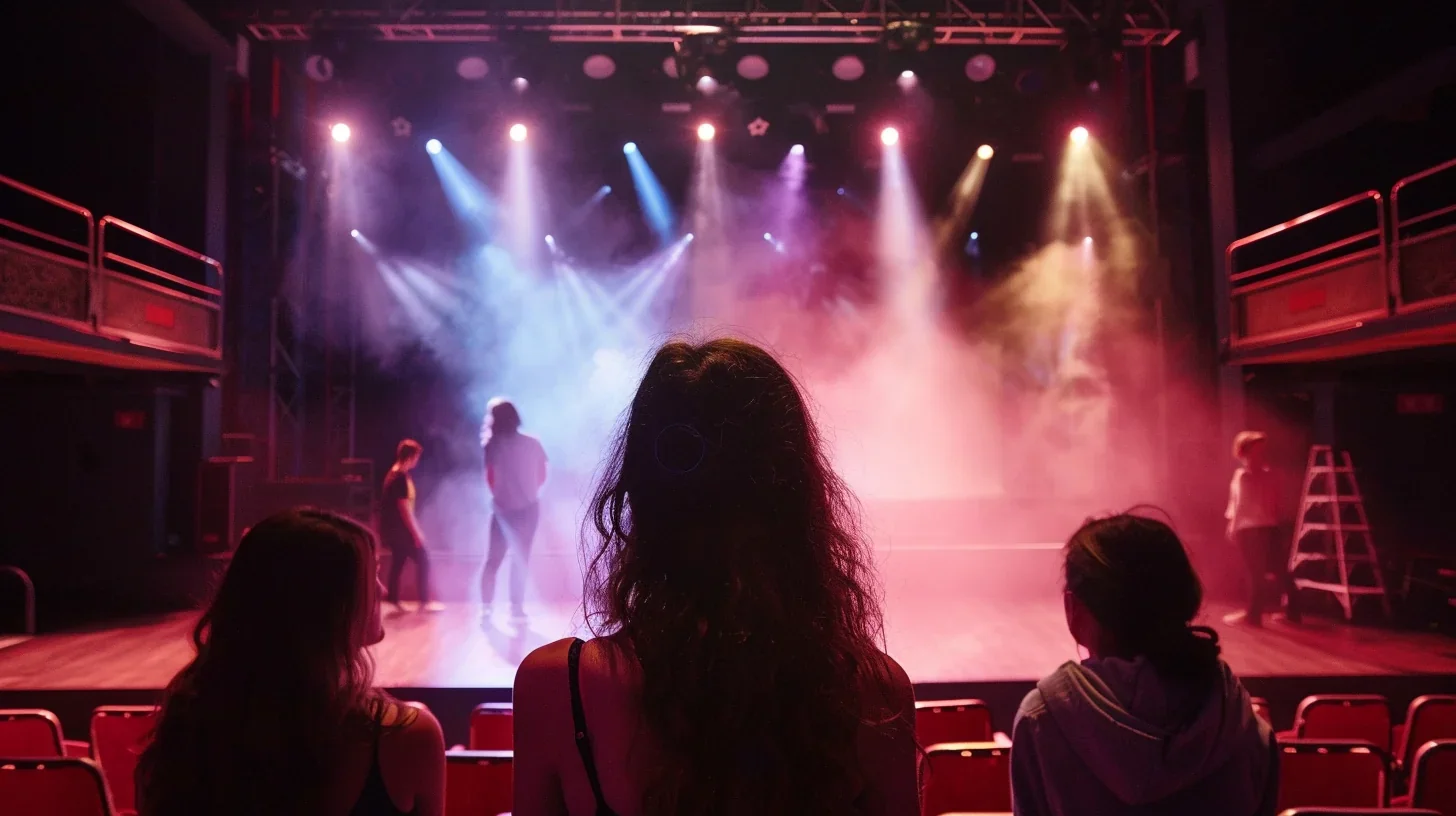 Instant capturé : l'effervescence avant le début du spectacle