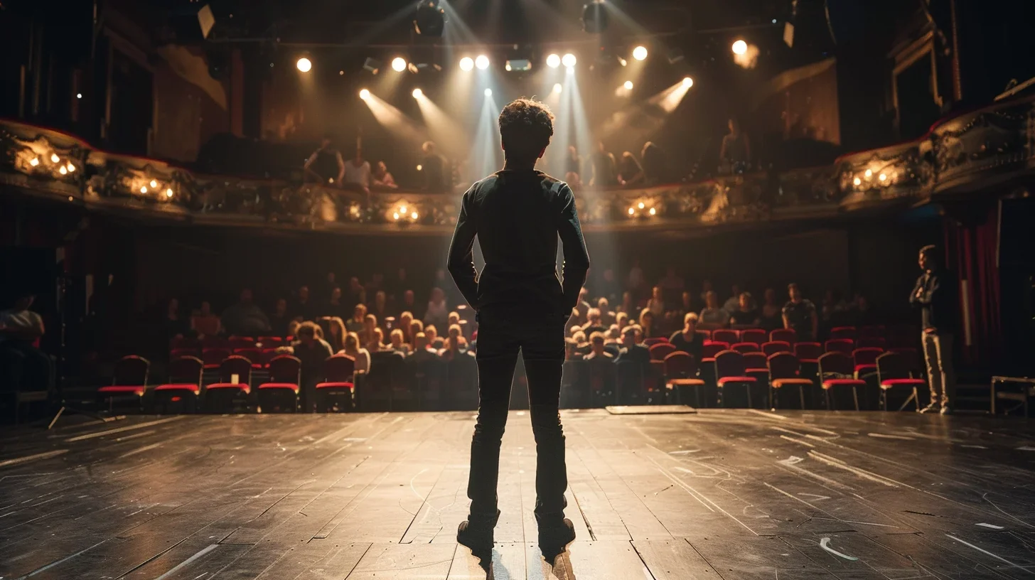 Le jeune acteur, plein d'émotion et de passion