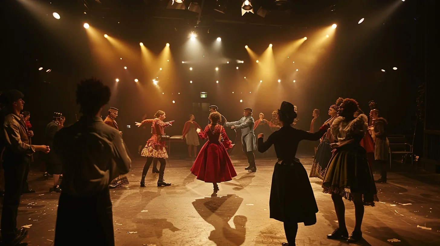 Performance en direct d'un cabaret sur scène