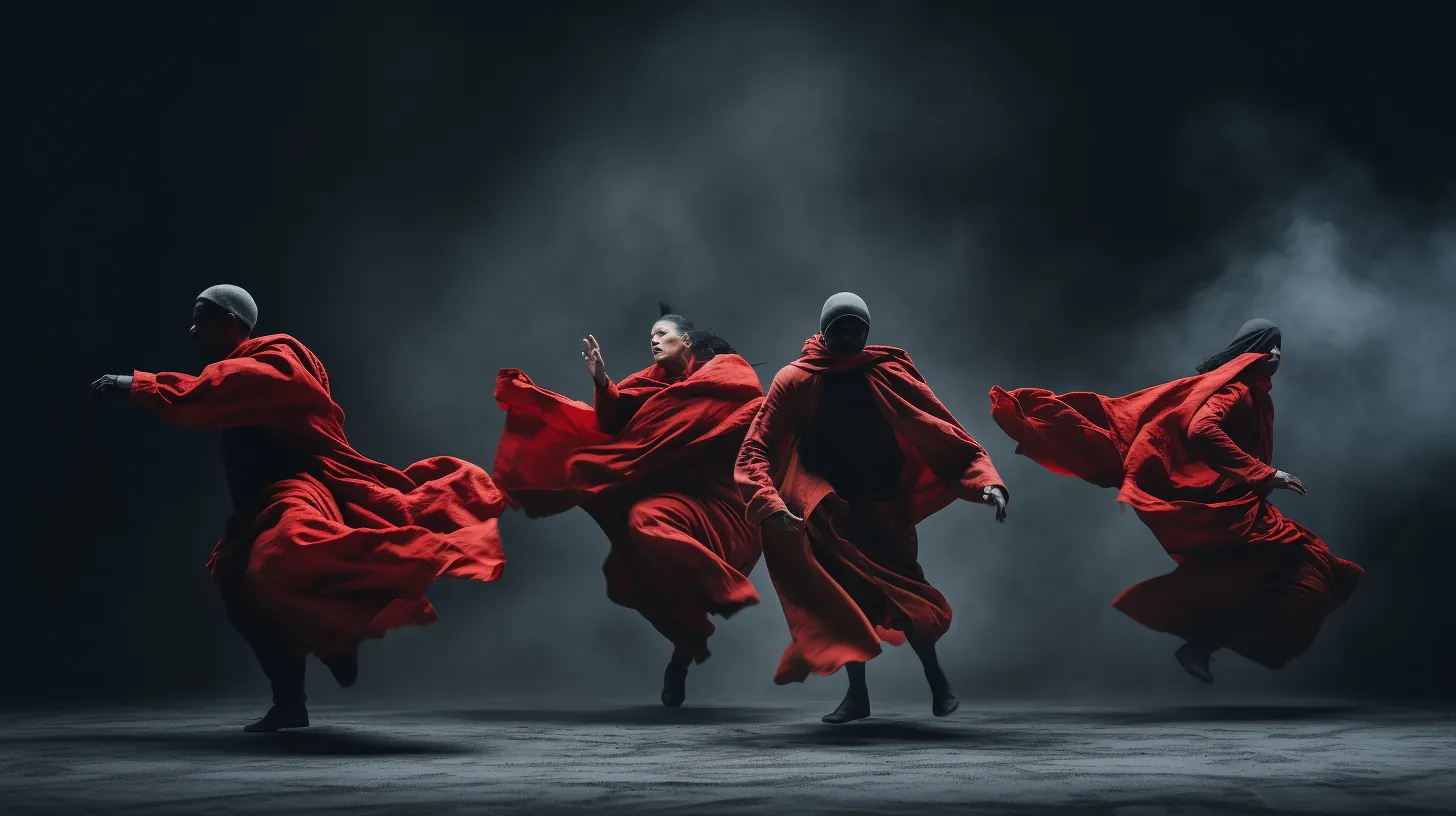 Troupe en plein répétition de la pièce de théâtre