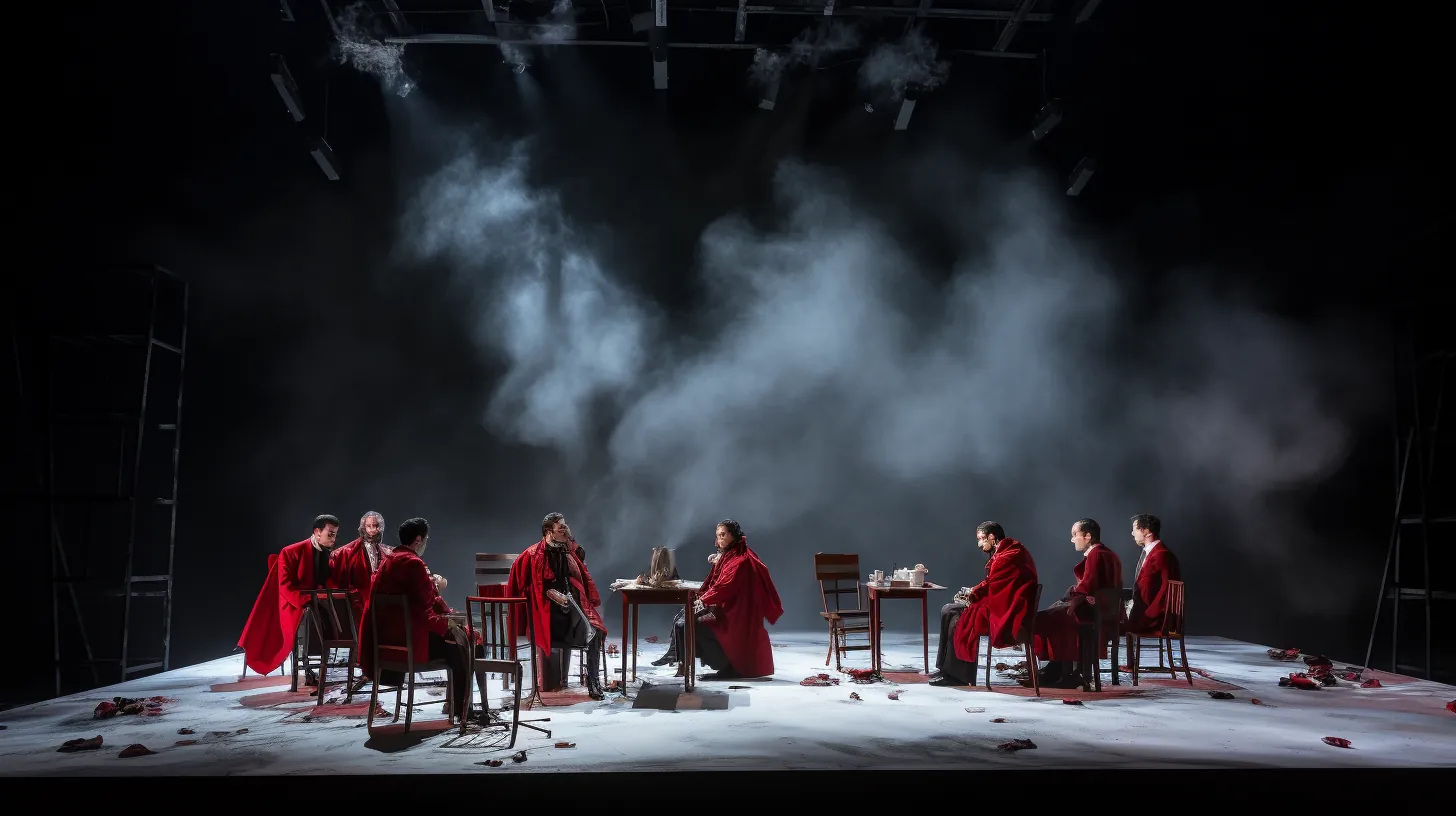 Session de répétition théâtrale en coulisse