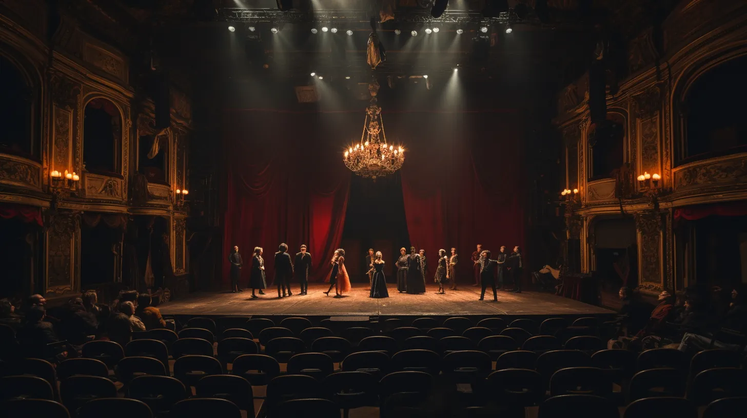 Entrainement intensif de la troupe pour la pièce
