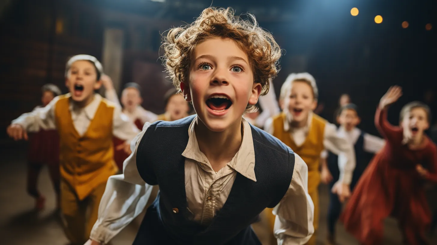 Enfants et ados (10-14 ans) expérimentent le théâtre lors d'un atelier scénique