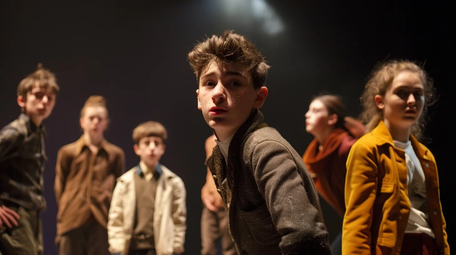 Groupe de jeunes effectuant des exercices pendant un atelier