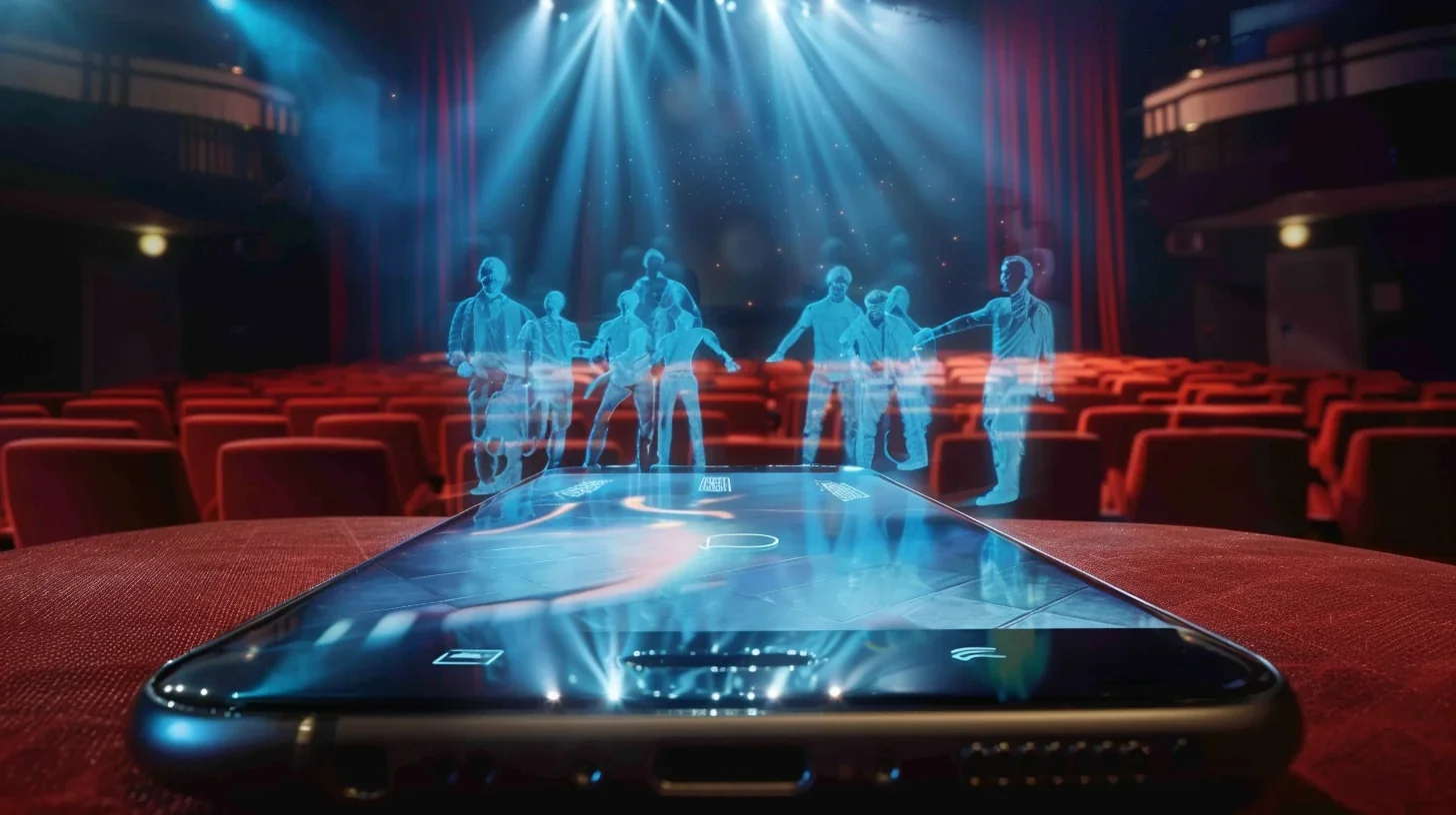 Illustration du concept de théâtre numérique