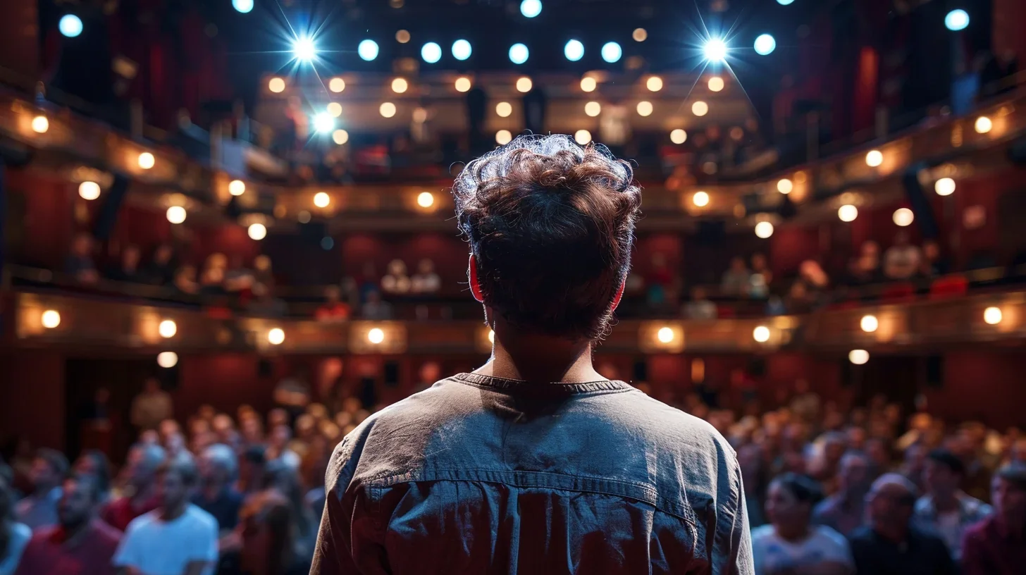 Un jeune acteur captivant son public sur scène