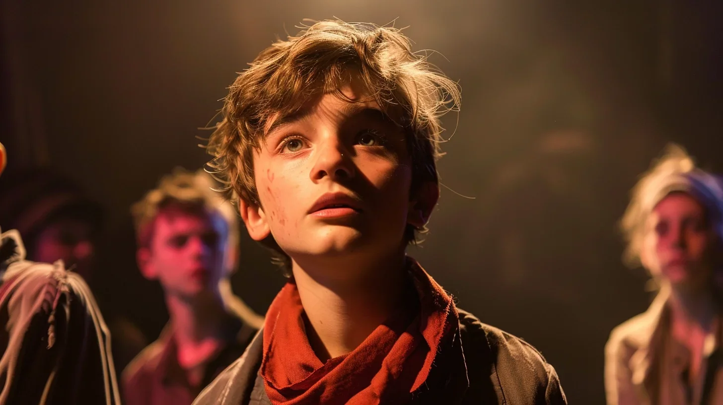 Un jeune acteur se produisant devant un public attentif