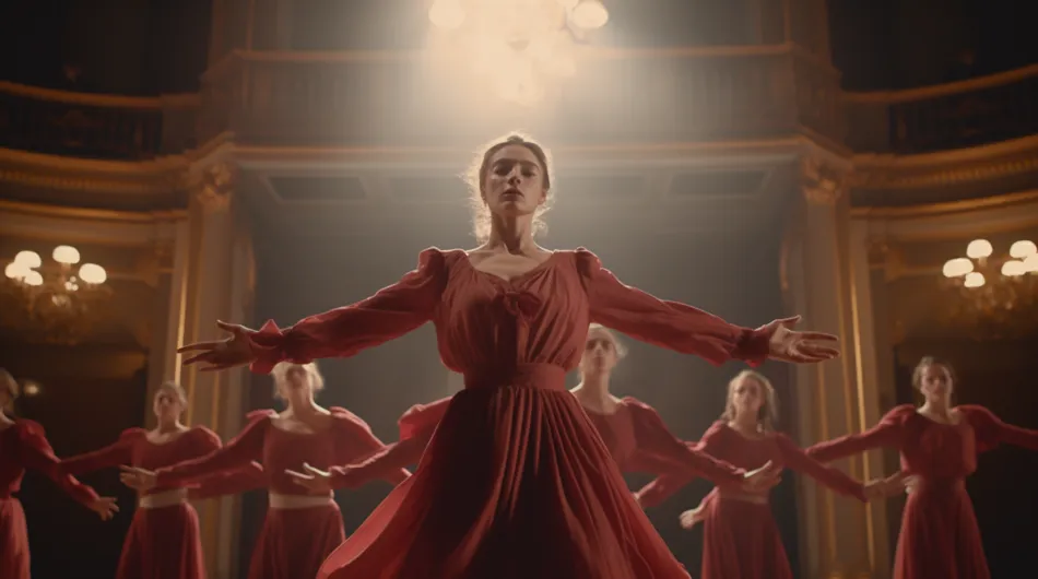 Jetez un coup d'œil à cette photo captivante de la danse gracieuse des filles. Leurs mouvements élégants et leur synchronisation p