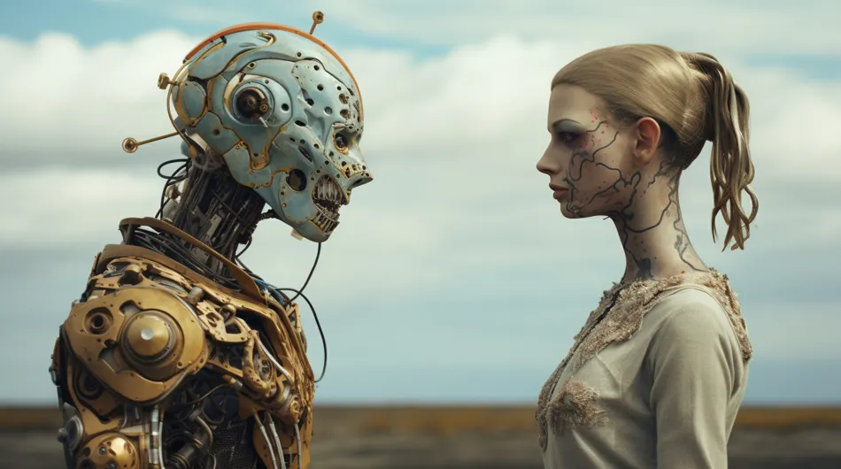 Un échange inattendu : Dialogue entre une jeune fille et un robot